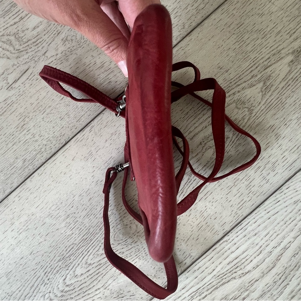 Harbour 2nd Benita Crossbody Bag Dark Red Leather Phone Case Purse - Picture 6 of 9
